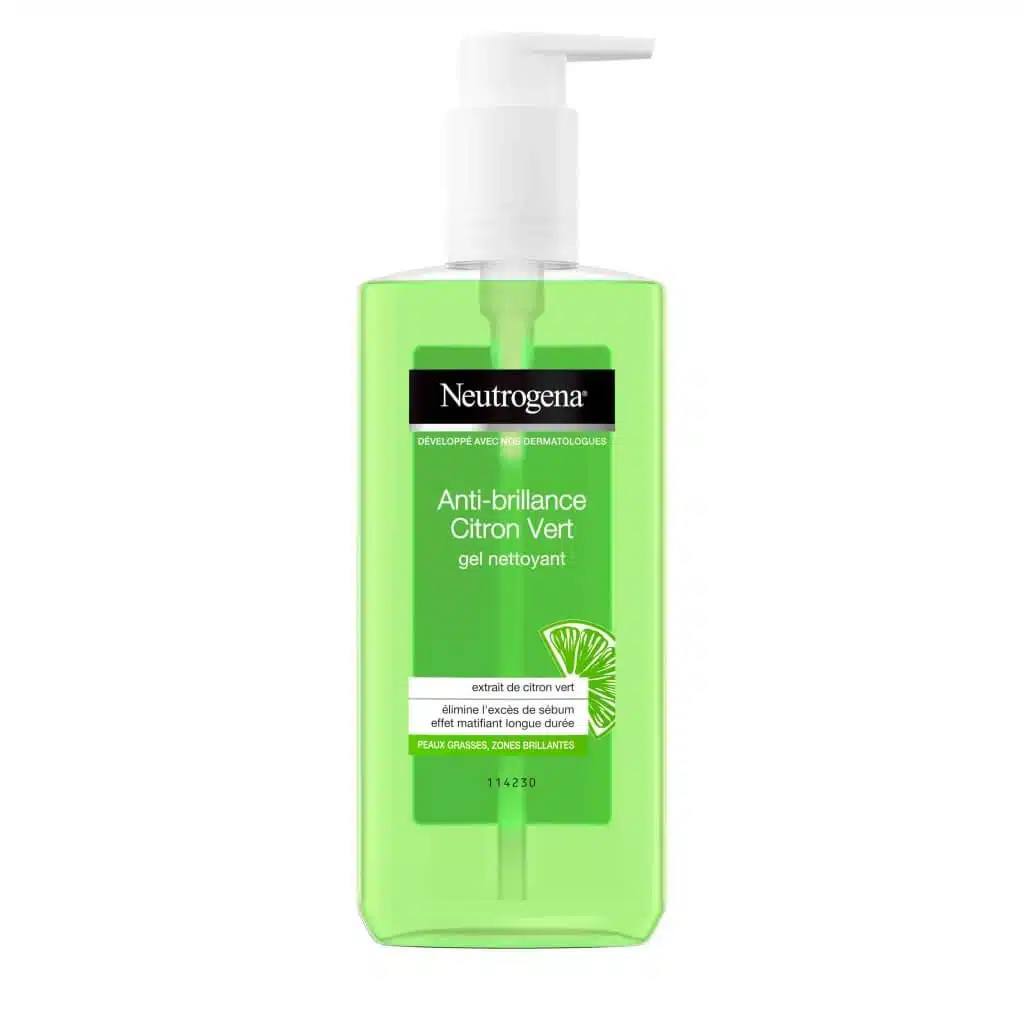 NETROGENA GEL NETTOYANT ANTI-BRIALLANCE CITRON VERT 200ML جل التنظيف المضاد للمعان من نيتروجينا 200 مل
