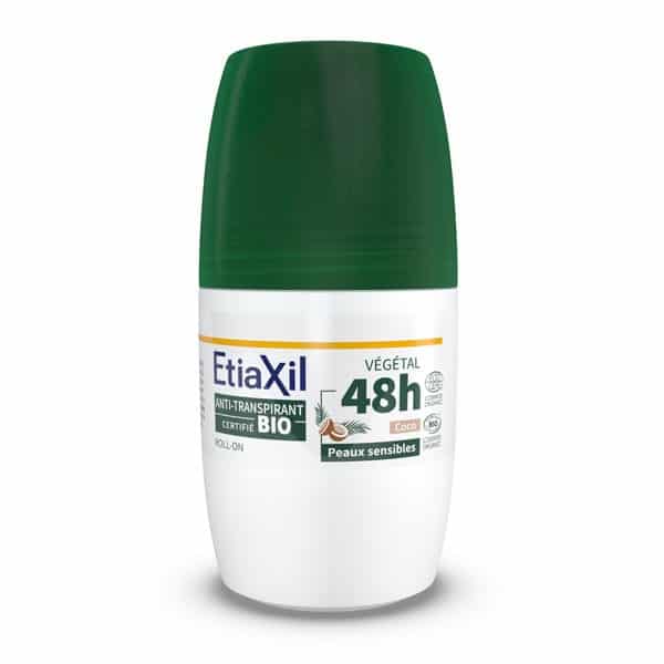 Etiaxil Anti-transpirant Végétal 48h certifié BIO parfum coco