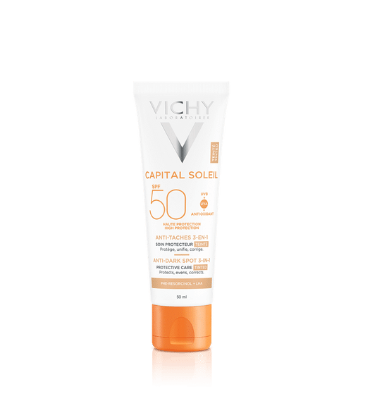 VICHY CAPITAL SOLEIL SOIN ANTI-TACHES TEINTÉ 3-EN-1 SPF 50+