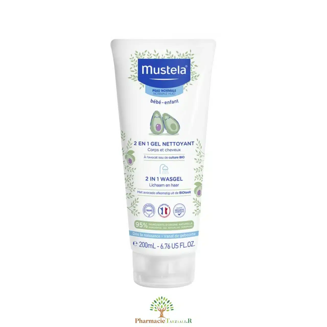 Mustela Gel Nettoyant 2 en 1 Bébé à l'avocat BIO