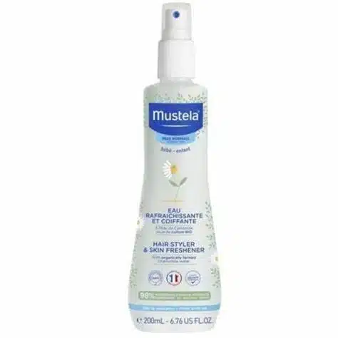Mustela Eau Rafraichissante et Coiffante Bébé à l'eau de Camomille Bio