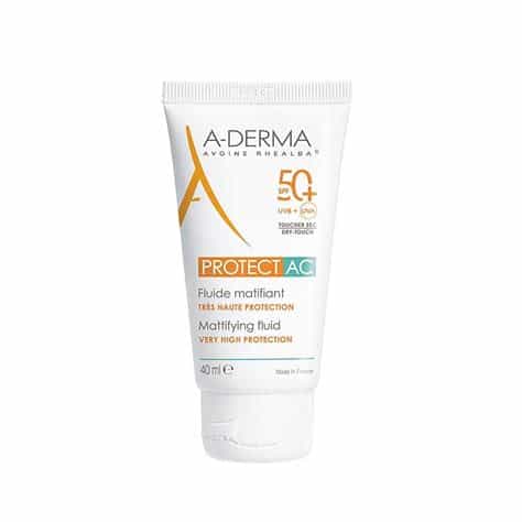 A-DERMA PROTECT AC Fluide solaire visage matifiant SPF50+