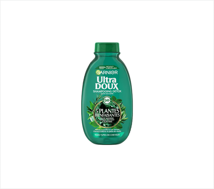 Garnier Shampooing Détox aux 5 Plantes Bienfaisantes