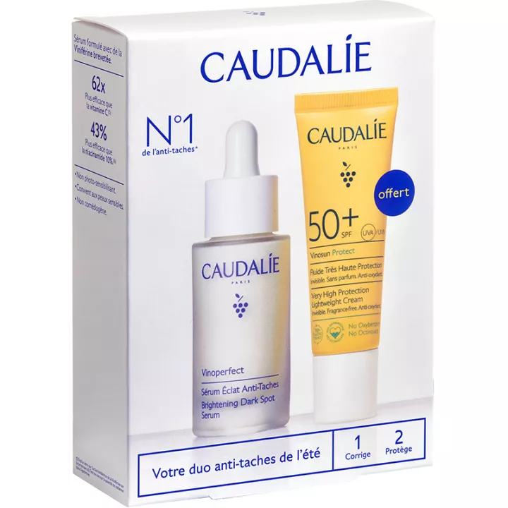 CAUDALIE serum vinoprefect+Crème Solaire Haute Protection SPF50 50ml