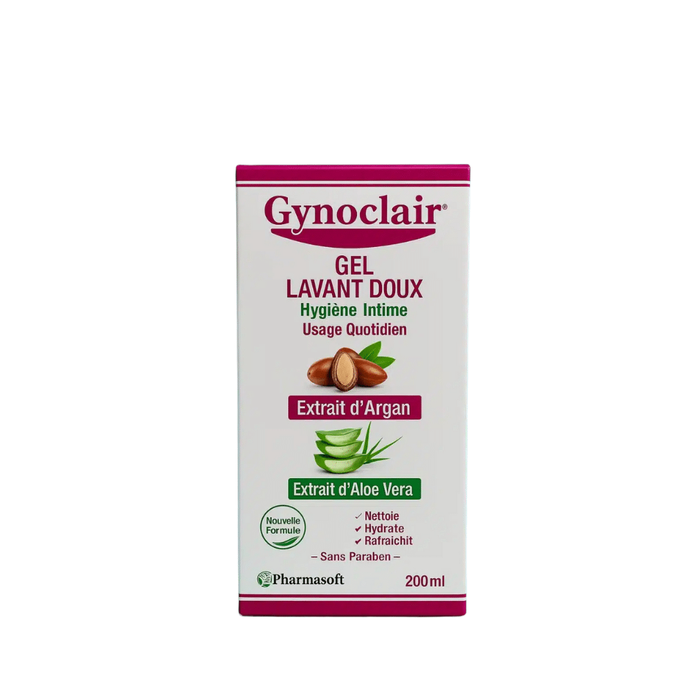 Gel Lavant Doux Gynoclair – Extrait d’Argan & Aloe Vera (200 ml)