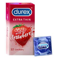DUREX EXTRA THIN STRAWBERRY B/12