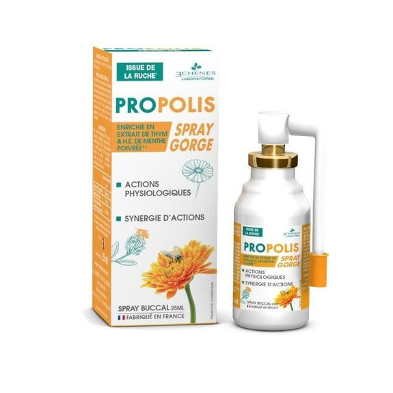 propolis spray gorge les 3 chenes 25ml