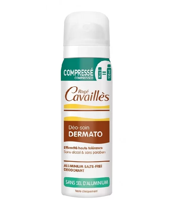 Rogé Cavaillès Déo-soin DERMATO sans alcool sans sel d’aluminium compressé 75 ml